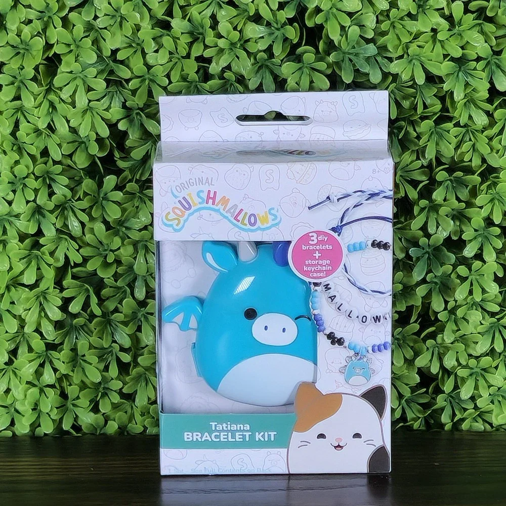 Squishmallows Tatiana Bracelet Kit DIY Jewelry Making Set with Keychain Case NEW